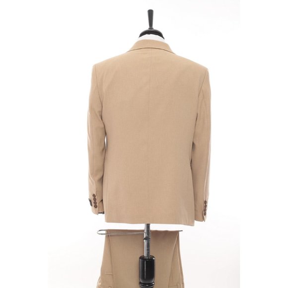 Derman Cream Patterned Fabric Luxury Suit 3 Pieces - Picture 6 of 6